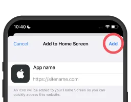 Install pwa app step 4